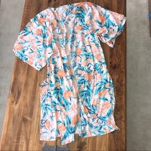 ❤️Beach Cover Up Pink teal Tori Praver Size XS/S